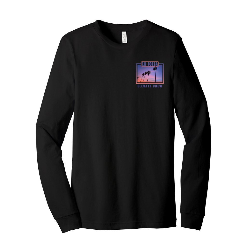 LA JOLLA SUNSET LONG SLEEVE UNISEX T-SHIRT – ELEVATE CREW